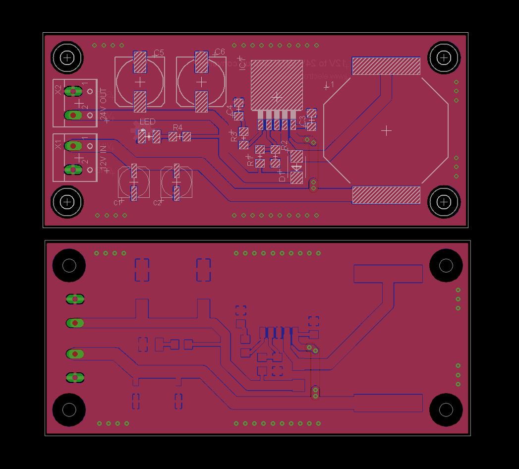 LM2585 12V to 24V @ 1A Step-up switching regulator - Electronics-Lab
