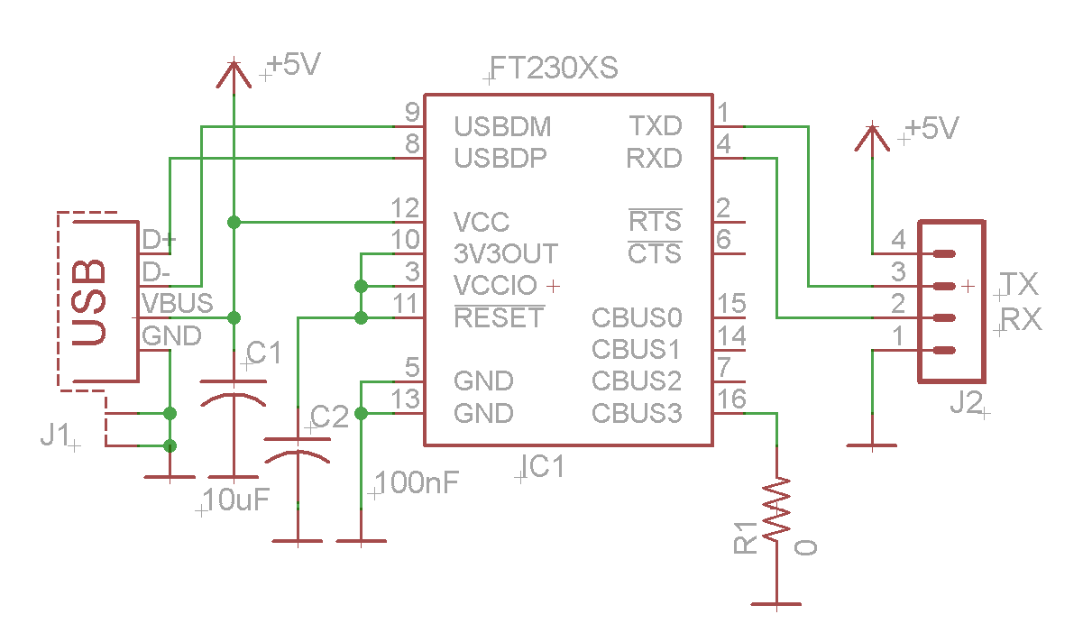 Usb To Serial Converter Using Ftdi Ft230x Electronics Lab