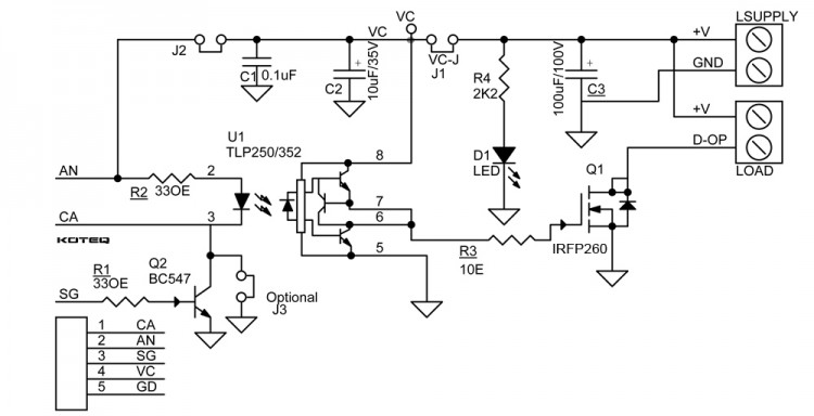 Solid State Relay Circuit Schematic
