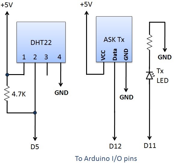 Tx Circuit (resistor in series with the LED is 330 Ohm)