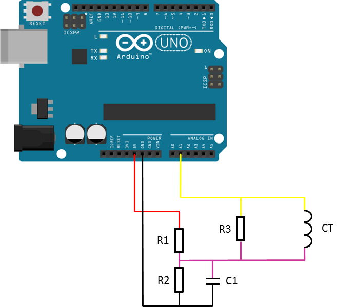 DIY Home Energy Meter Circuit Diagram