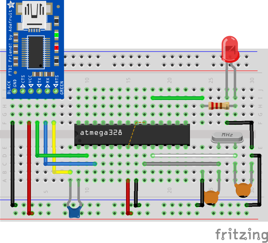 Arduino (Atmega328p) on a Breadboard - Electronics-Lab