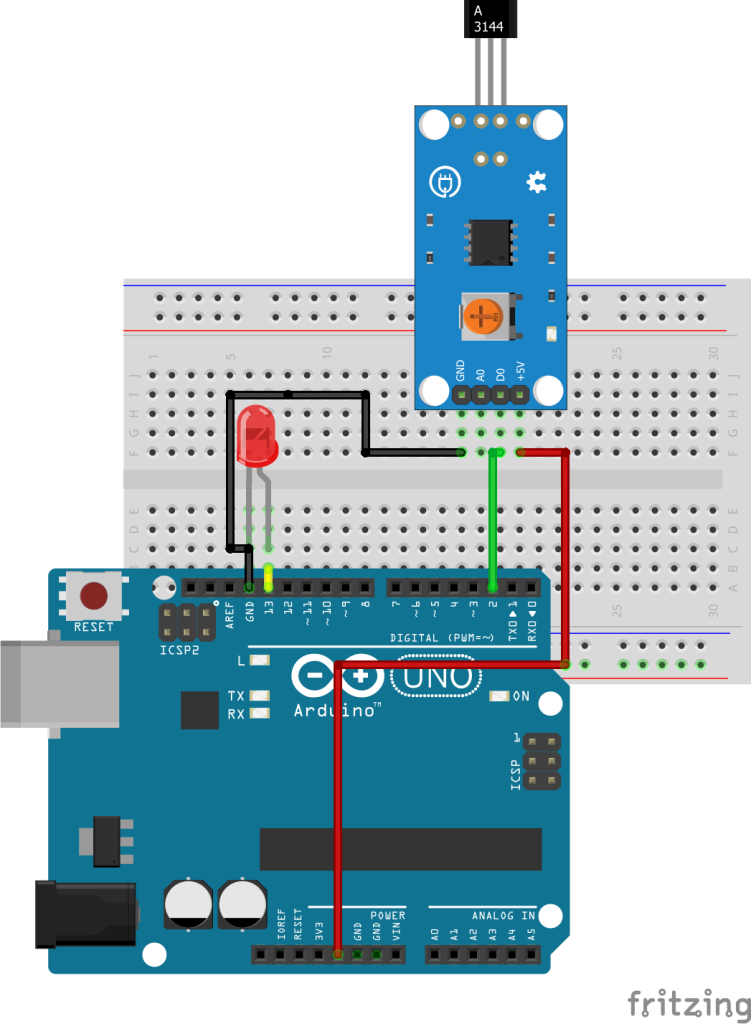 Using A Hall Effect Sensor With Arduino Electronics Lab 