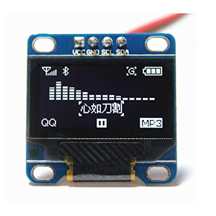 LANMU / Geekcreit 0.96" I2C - SPI 128X64 White OLED Display