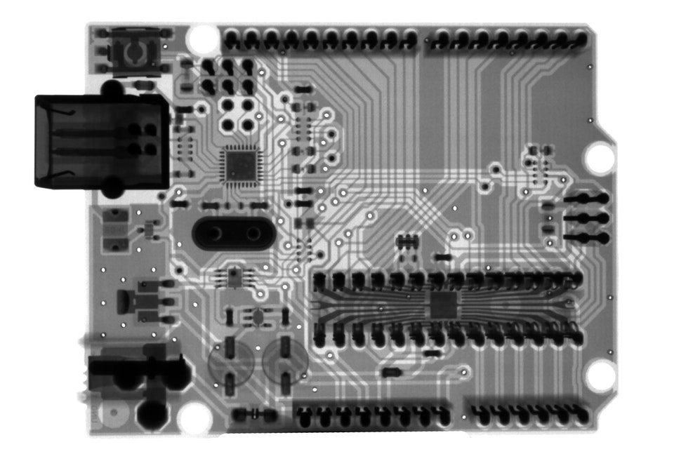 Xray of an Arduino Uno - Electronics-Lab