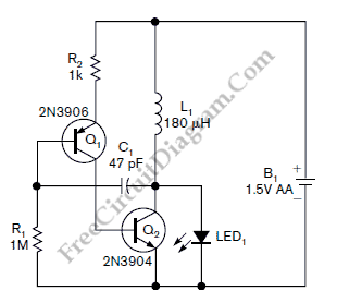 Two-Transistors-Single-Cell-Battery-LED-Driver.gif