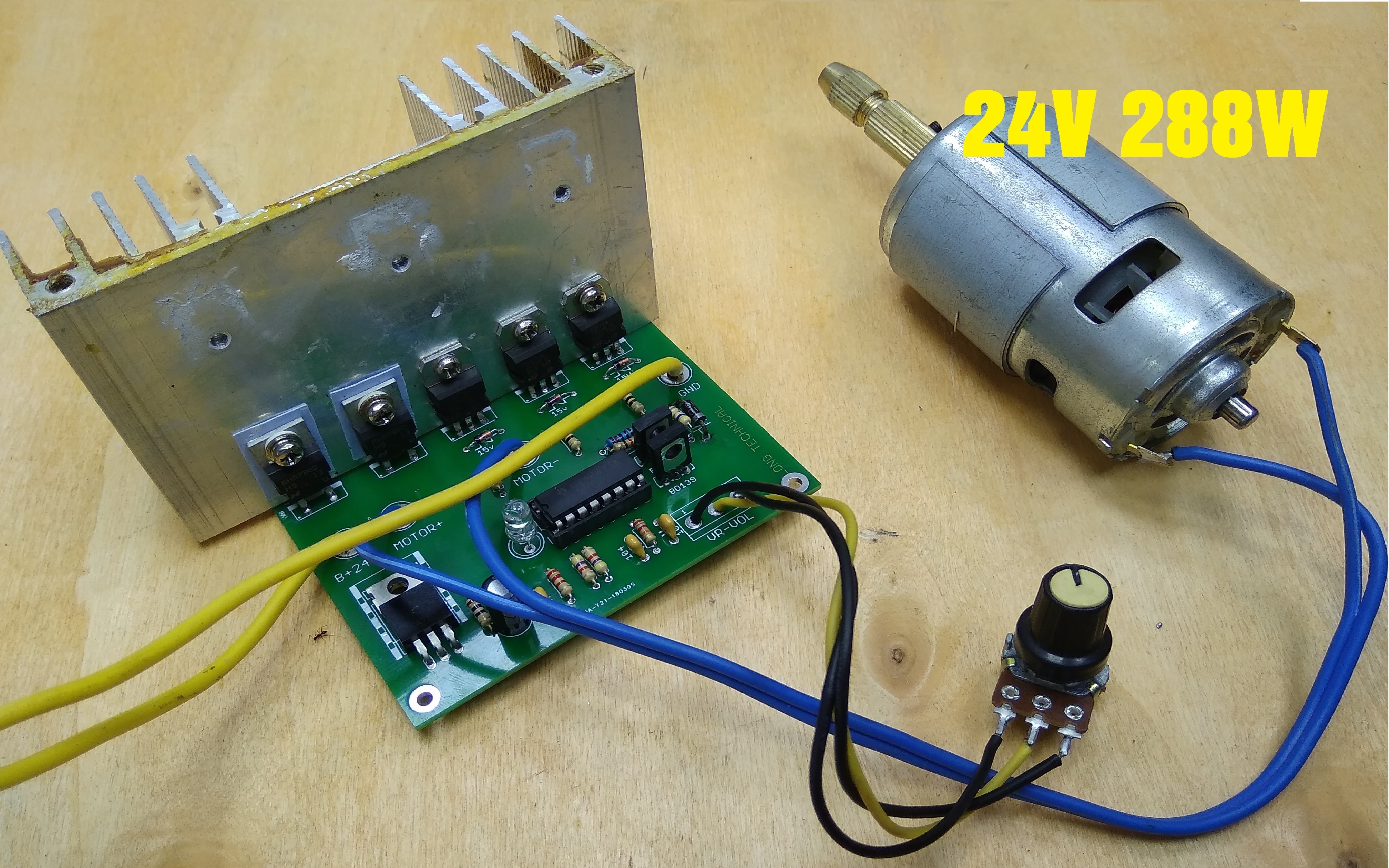 How to make Simple DC Motor Speed Controller Circuit DIY, 12V