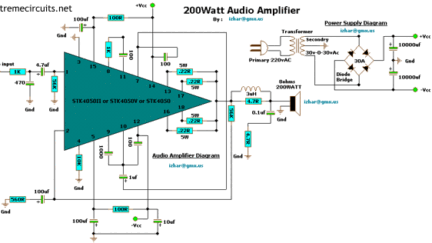 200W Audio Amplifier
