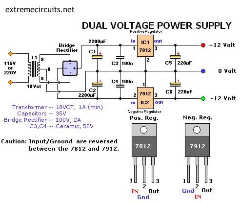 Dual Voltage Power Supply Electronics