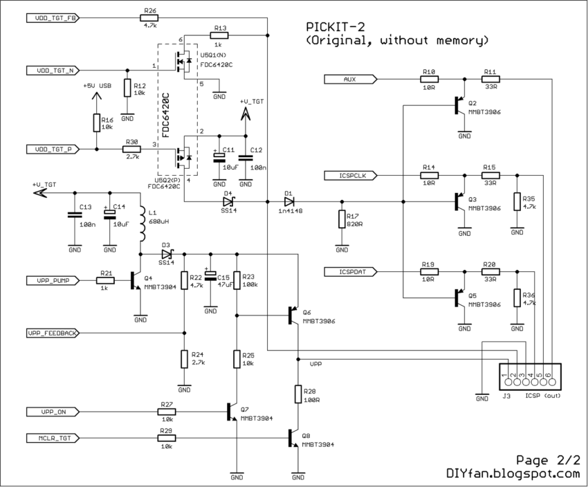 Original PICKIT-2 microcontroller programmer - Electronics-Lab.com
