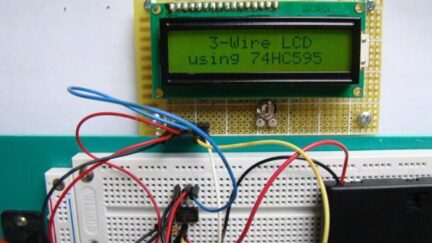 3-Wire Serial LCD using a Shift Register