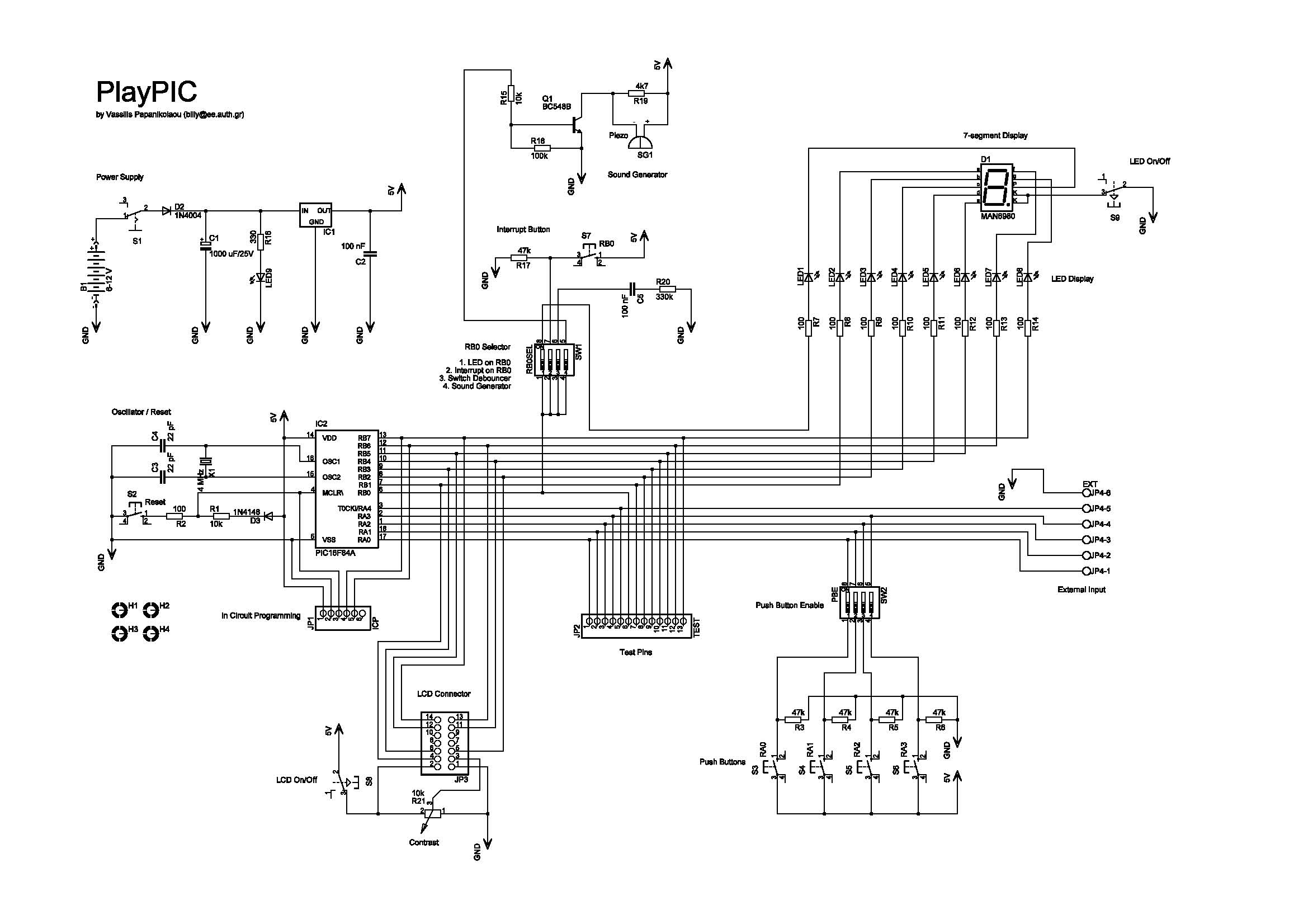 PlayPIC - Electronics-Lab honda mini trail 70 wiring schematic 
