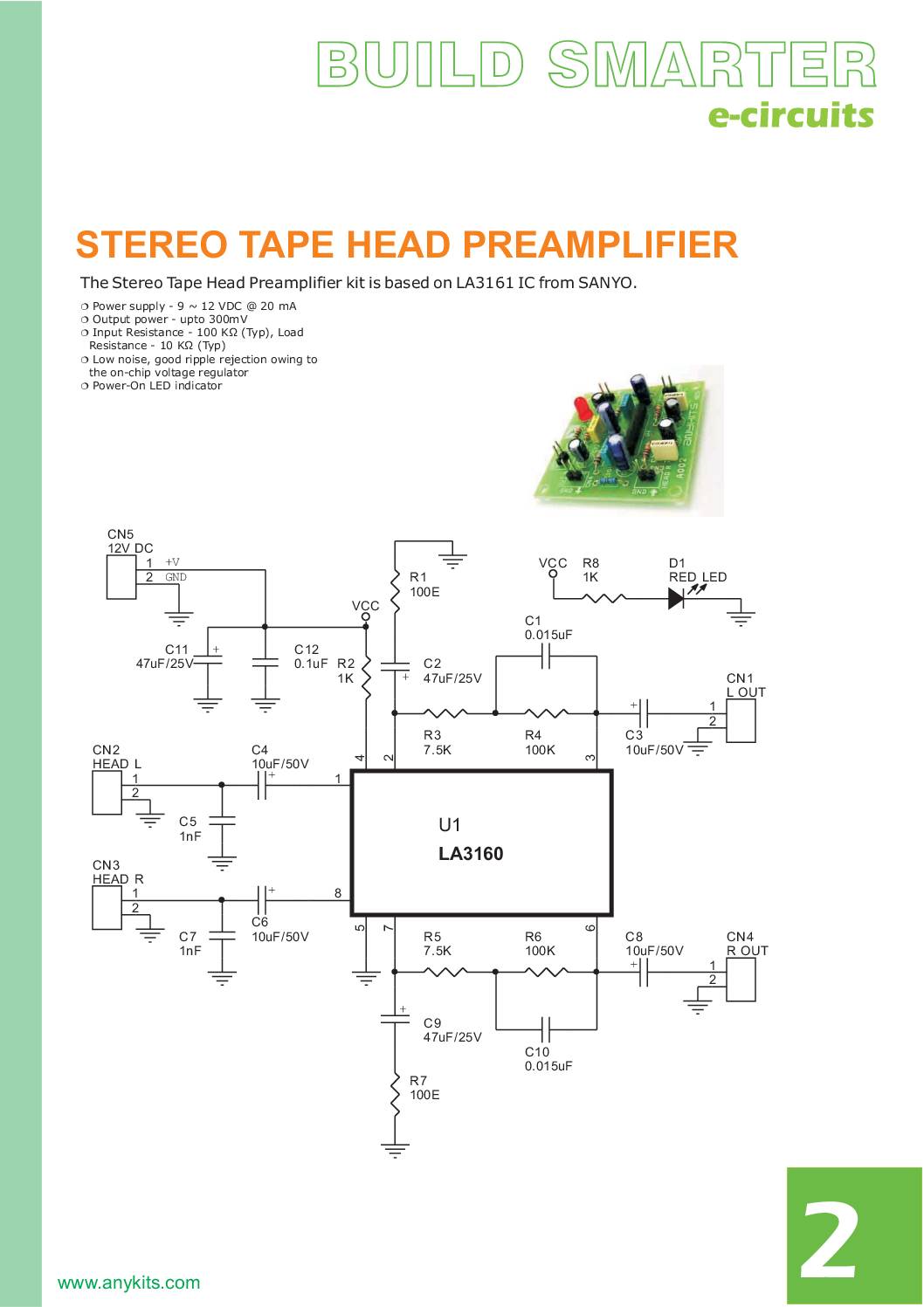 STEREO TAPE HEAD PREAMPLIFIER
