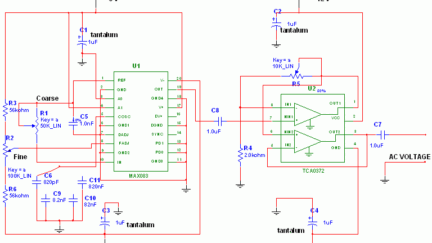 Adjustable High/Low Frequency Sine wave generator