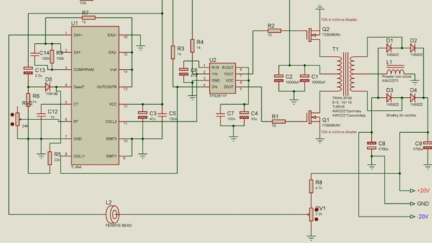 Automotive 12V to +-20V converter (for audio amplifier)