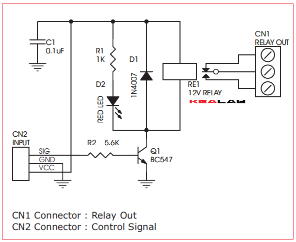 Relay Driver Circuit Schematic