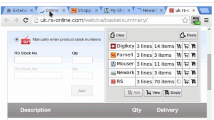 1clickBOM, a browser extension for quick shopping – Firefox version