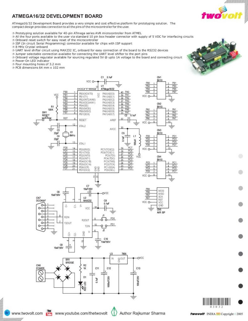 ATMEGA BOARD - Electronics-Lab.com