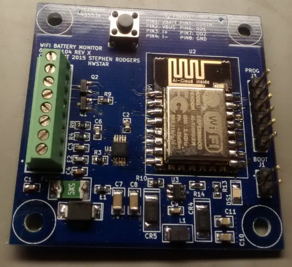 ESP8266 MQTT battery monitor project