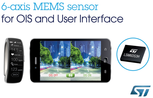 LSM6DS3H – New 6-axis motion sensor from STMicroelectronics