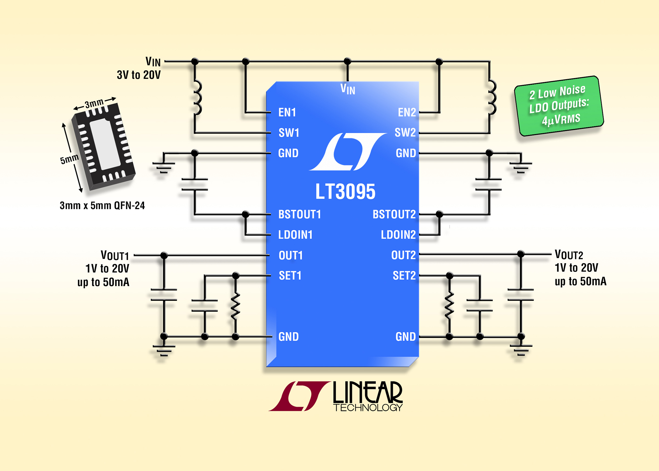 Bias generators with ultralow noise and ripple for sensitive circuits