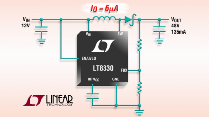 1A, 2 MHz, 60V boost/SEPIC/inverting DC/DC converter, 6µA Iq