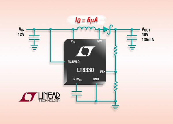 1A, 2 MHz, 60V boost/SEPIC/inverting DC/DC converter, 6µA Iq