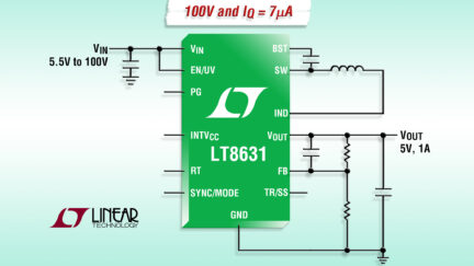 100V, 1A, synchronous step-down regulator: Iq of 7µA