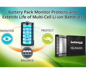 IC monitors multicell battery packs