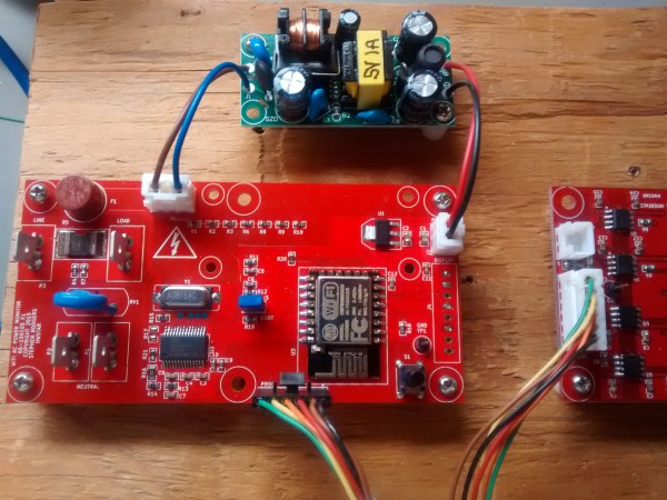 AC energy metering board using an Atmel 90E24 energy metering chip