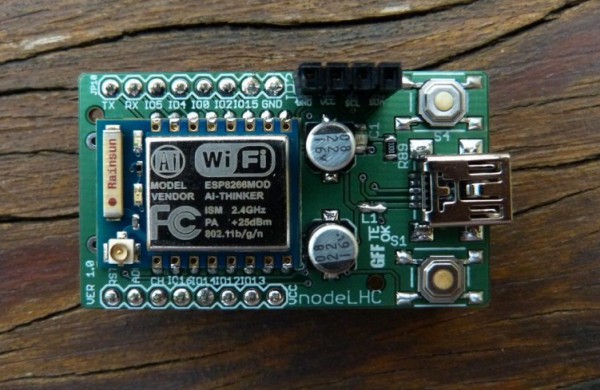 nodeLHC – ESP8266 development board