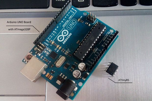 How to program the ATtiny85 with the Arduino UNO board