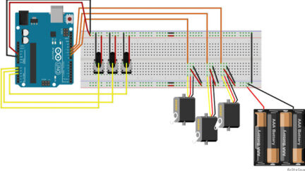 Control servo motors with potentiometers and Arduino