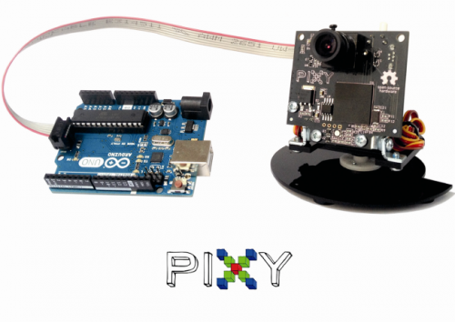 Pixy camera: detect the colour of the objects and track their position