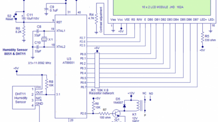 Humidity sensor using 8051