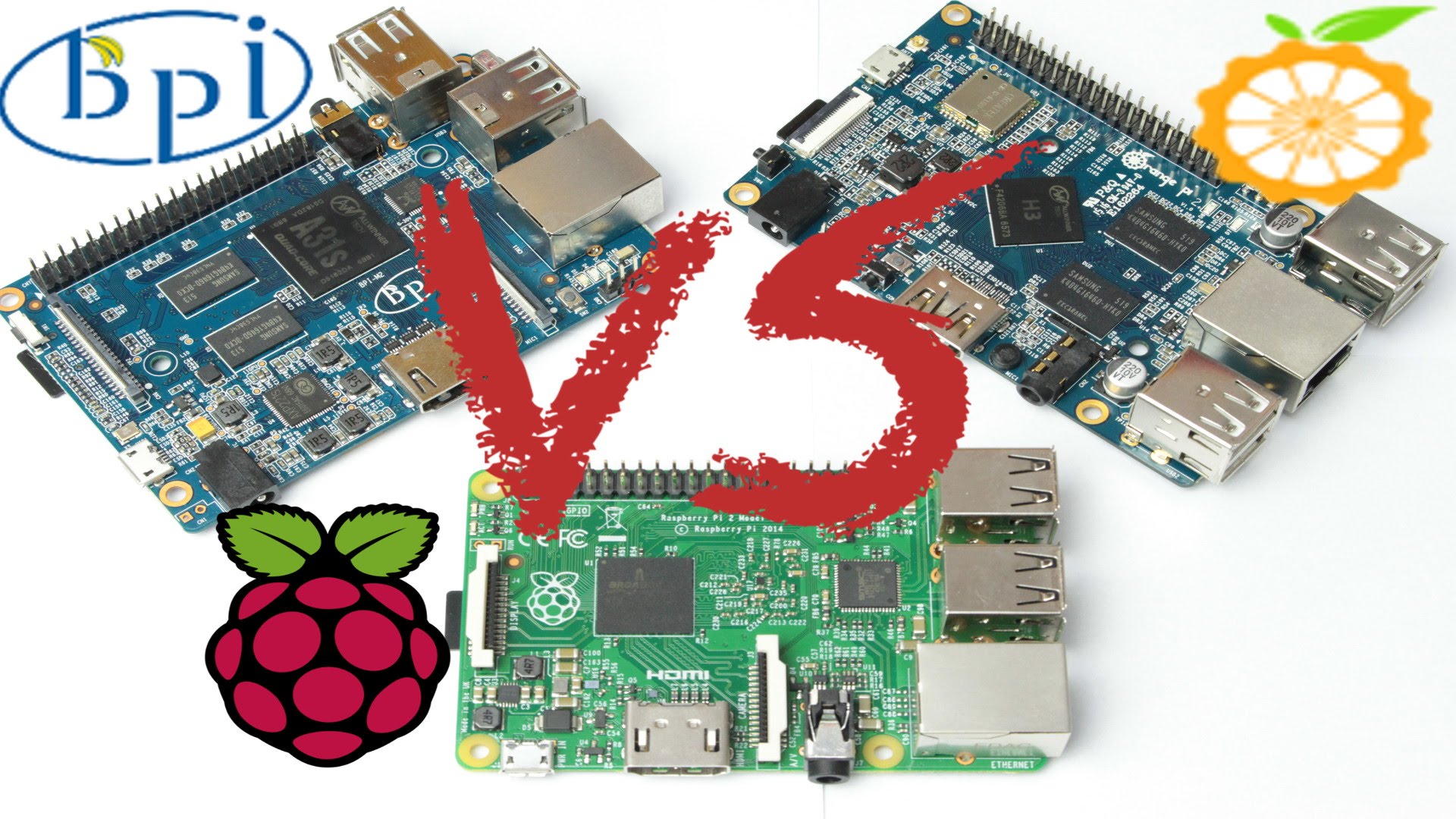Raspberry Pi 2 VS Orange Pi 2 VS BPi-M2