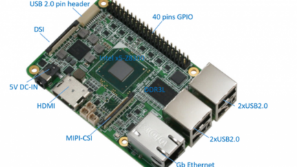 UP – Intel x5-Z8300 board in a Raspberry Pi2 form factor