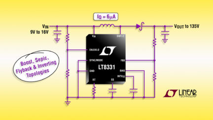 500mA, 140V Boost/SEPIC/Flyback/Inverting  DC/DC Converter with IQ= 6uA