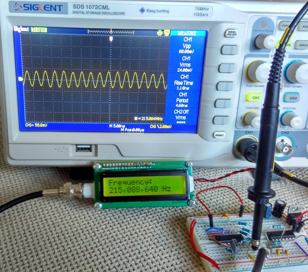 100MHZ Frequency Counter with PIC16F628A