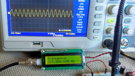 100MHz frequency counter with PIC16F628A – LCD Display