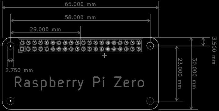 Raspberry Pi Zero Footprint And Dimensions