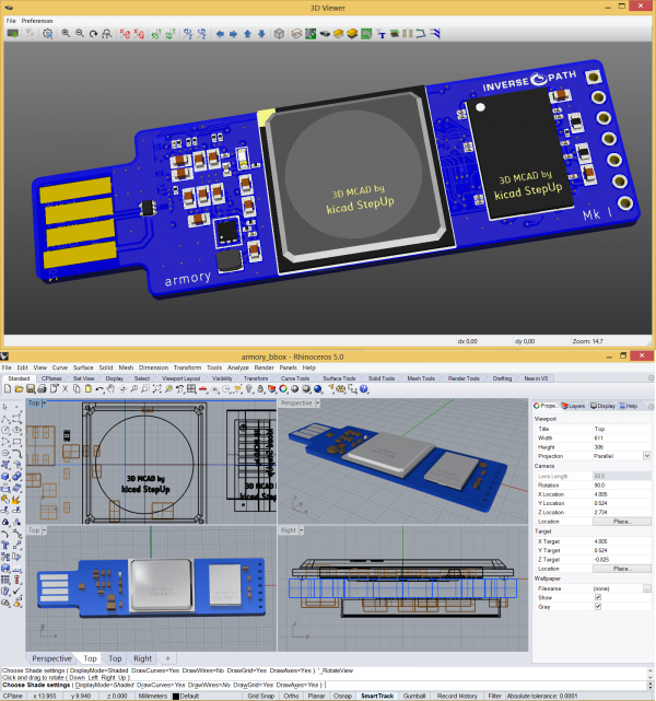 Kicad StepUp – export kicad 3D board