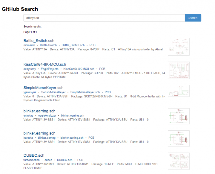 Search Github projects by component – find design references