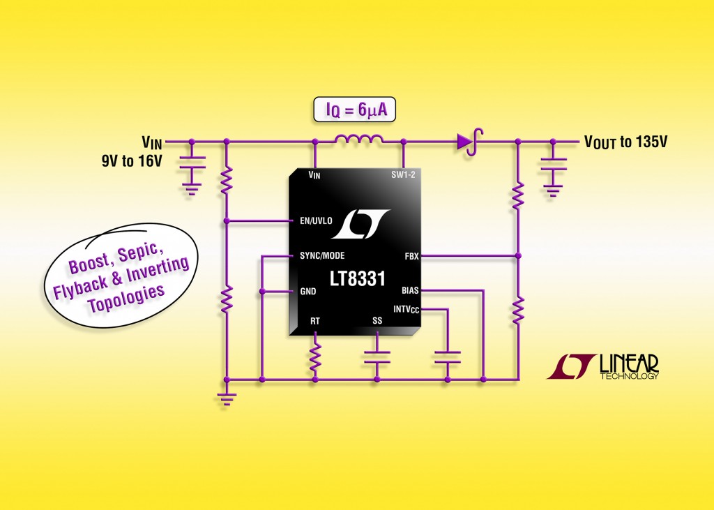 LT8331 – Low IQ Boost/SEPIC/ Flyback/Inverting Converter