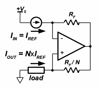 Precision programmable current source uses two ICs