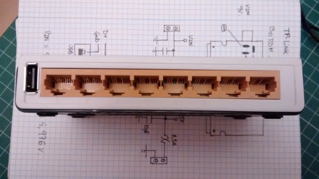 Adding a USB power port to a switch for IoT