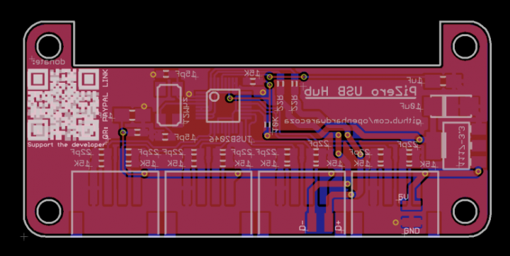 Raspberry Pi Zero 4 Port USB Hub