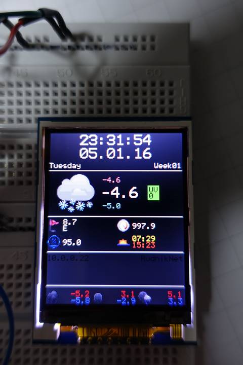 ESP8266 weather display – work in progress