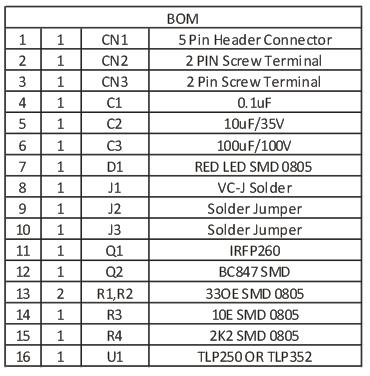 DC_Solid_State_Relay_BOM