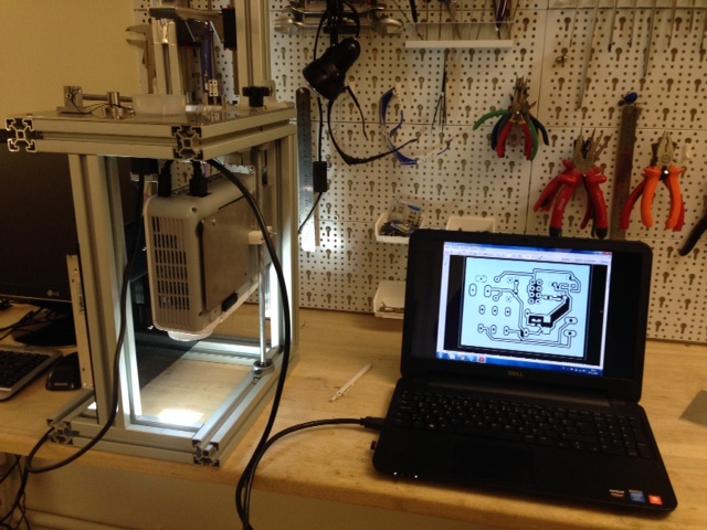 Making circuit boards with DLP projector